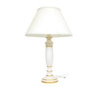 LAMPADA LUME ABAT-JOUR LEGNO AVORIO TAVOLO PARALUME TESSUTO PLISSÈ ALTEZZA 60 CM