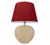 Lampada lume da tavolo abatjour in ceramica palla pigna design moderna comodino