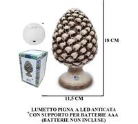 LAMPADA LUME LUMETTO PIGNA FORATA ANTICA LUCIDA CM D.11,5xH18 cm ART.21019PA