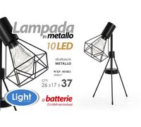 LAMPADA LUMETTO 10 LED ABAT JOUR DA TAVOLO COMODINO PIANTANA METALLO 3726 cm [EEK: A+++]