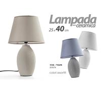 LAMPADA LUMETTO 2540 CM ABAT-JOURS DA TAVOLO BASE IN CERAMICA TOR-752698 [EEK: A+++]