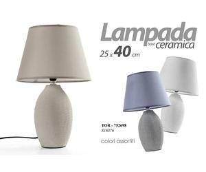 LAMPADA LUMETTO 2540 CM ABAT-JOURS DA TAVOLO BASE IN CERAMICA TOR-752698 [EEK: A+++]