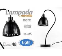 LAMPADA LUMETTO ABAT JOUR CURVA TAVOLO COMODINO SCRIVANIA METALLO MODERNA 48 cm [EEK: A+++]