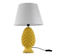 LAMPADA LUMETTO ABAT JOUR DA TAVOLO COMODINO BASE CERAMICA PIGNA MODERNA G 36 cm