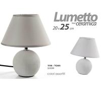 LAMPADA LUMETTO ABAT JOUR DA TAVOLO COMODINO CLASSICO MODERNO PALLA RUVID 2520 [EEK: A+++]