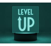 Lampada Luminosa Level UP Incisione Laser RGB LED alimentazione USB o batterie