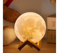 Lampada luna 3D 2024 Aggiornamento 16 colori con supporto in legno/Remote/Contro