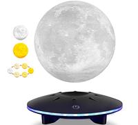 Lampada lunare a levitazione, luce lunare rotante con stampa 3D, lampada lunare a levitazione magnetica, lampade a sfera a LED, luci notturne, arredamento della camera (3 colori)