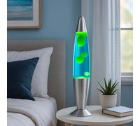Lampada Lava da Tavolo Magma Vetro Decorazione Blu Giallo Mood Light LED 40,2 CM [EEK: Inaditato]