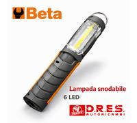 LAMPADA MAGNETICA PORTATILE DA LAVORO LED SNODABILE BETA RICARICA USB-C 1838