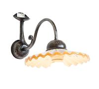 LINEA VULCANO CRUCCOLINI APPLIQUE in ferro battuto e ceramica 1 luce