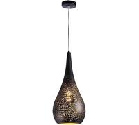Lampada marocchina - Plafoniere Nere E27 Socket Stile Orientale V-intage Lanterna Pendente Luce Art Decor Illuminazione Come lampadario sospeso,Plafoniera Lampadario da Soffitto