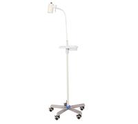 Lampada Medica da Pavimento per Visita ginecologica chirurgica, Mobile Senza Ombre, 12 W con Base Mobile e Ruote, dimmerabile, Lega di Alluminio, Rotazione a 360°