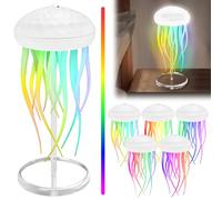 Lampada Medusa Fluttuante, LED Jellyfish Lamp, Luce LED Notturna Intelligente, Meduse Lampade da Comodino, Lampada Notturna per Bambini Abatjour Camera da Letto (B)