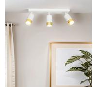 Lampada Metallo B: 39,5 CM Piccolo 3-flammig GU10 Bianco Oro