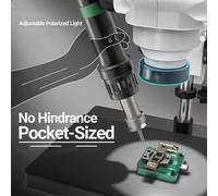 Lampada Microscopio LED Anello Luce Regolabile Polarizzata Sorgente Luminosa per