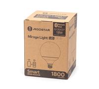 Aigostar Lampadina Intelligente E27 G120 Bluetooth Mesh, Dimmerabile Lampadina LED Compatibile con Alexa, 18W 1800LM Smart RGBW Lampadine, 16 Milioni di Colori, Con Bluetooth Telecomando, 1 Pezzi