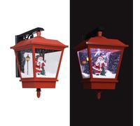Lampada Natalizia da Parete LED e Babbo Natale Rossa 40x27x45cm