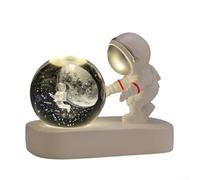 Lampada notturna 3D a forma di astronauta per sfera di cristallo, lampada solare a forma di pianeta per la camera dei bambini e la decorazione dell'ufficio per creare illuminazione ambientale per i