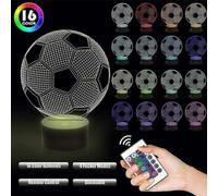 Lampada notturna 3D a forma di pallone da calcio con telecomando, 16 colori cangianti - CDSX
