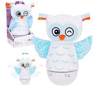 Lampada notturna a forma di gufo cambia colore con carillon per bambini