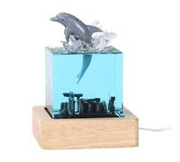 Lampada notturna a forma di , lampada da tavolo in resina, lampada da tavolo a forma di , ricarica USB, lampada da immersione in mare profondo, decorazione per casa artistica con