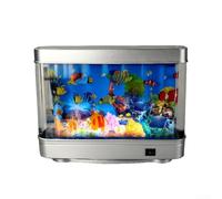 Lampada notturna a LED artificiale per acquario, 32,5 x 9,5 x 28,5 cm, lampada decorativa per acquario