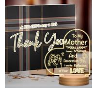 Lampada notturna con illusione 3D, regalo di compleanno per mamma, parole toccanti da parte di figlio o figlia