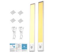 Lampada notturna di sicurezza dei sensori - LED sotto l'illuminazione 'armadio, sotto il piano della cucina | Luci per armadi ricaricabili USB da 2200 mAh, adesivo 3