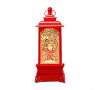 Lampada notturna natalizia con musica natalizia, alimentata a batteria o USB, luce da tavolo con luce calda, per la camera dei bambini e decorazione per le vacanze all'aperto (rosso)