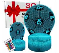 Lampada notturna per bambini a tema Real Madrid, con 16 LED e effetto 3D, teleco