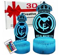 Lampada notturna per bambini con logo e stemma del Real Madrid, 16 LED 3D + tele