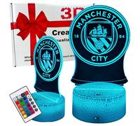 Lampada notturna per bambini con stemma del Manchester City, 16 LED 3D e telecom
