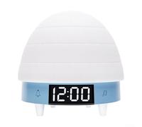 Lampada notturna ricaricabile per la casa del ghiaccio, sveglia con 3 impostazioni separate, materiale morbido in silicone, simulazione dell'alba e controllo della luminosità multipla (blu)