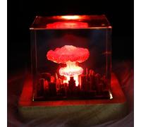 Lampada nucleare a forma di nuvola di fungo, lampada atmosferica modello bomba atomica, luce notturna in resina epossidica, decorazione per camera da letto e soggiorno, adatta per le vacanze