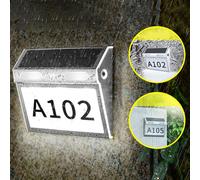 Lampada Numero Casa Solare Smart Design con Lunghe Ore di Lavoro Dopo Ricarica