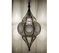 Lampada orientale marocchina - lampada a sospensione - Lampada da soffitto Malha Argento - 50cm- molto pratica per un ottima illuminazione - trasmettere un eccellente - raffinata decorazione