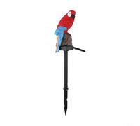 Lampada ornamentale a forma di pappagallo a energia solare, in resina, per esterni, con sensore automatico dal tramonto all'alba, resistente alle intemperie, decorazione da giardino, luce bianca calda
