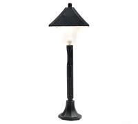 Lampada ornamentale in miniatura in PVC, in scala 1/12, alimentata a batteria, per giardino, vialetto, prato, casa delle bambole, ferrovia, decorazione paesaggistica per esterni (A)