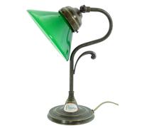 Lampada ottone invecchiato,lampade in stile ministeriale con vetro verde lmi7