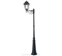 Lampada Palo Alto per Giardino Una Luce Sbalzo Colore Nero per Esterno Linea Maxi Quadrata Livos