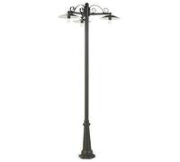 Lampada Palo Tre Luci per Giardino Colore Grigio per Esterno Linea Antique Livos