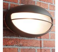 Lampada Parete Antracite Maritim Alluminio Vetro IP44 Casa Giardino Wandleuchte