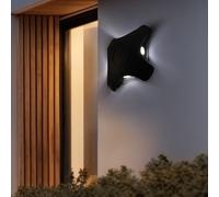 Lampada Parete Apparecchio Facciata Esterni LED 4-Flammig Indirektes Luce Nero [EEK: Non valutato]