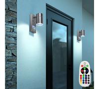 Lampada Parete Apparecchio Facciata per Esterni RGB LED Telecomando Movimento 2x [EEK: F]