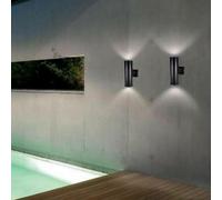 V-TAC Portafaretto LED da Muro Rotondo GU10 (Max 35W) Colore Metallico IP44