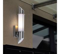 Lampada Parete Casa da Luce per Esterni Frontale E27 Fiaccola IP44 Acciaio Inox [EEK: Non valutato]