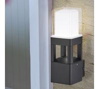 Lampada Parete Casa Lampada Luce Esterna Terrazza Nero Chiaro LED Altezza 26cm