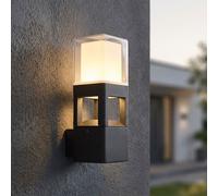 Lampada Parete Casa Lampada Luce Esterna Terrazza Nero Chiaro LED Altezza 26cm