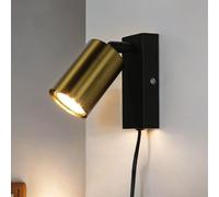 Lampada Parete con Interruttore Cavo GU10 Regolabile da Spot Letto Divano